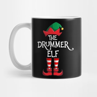 Drummer Elf Matching Family Christmas Drum Mug